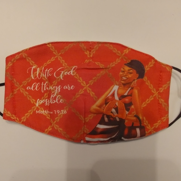 Red/White Face Mask - Picture 2 of 6